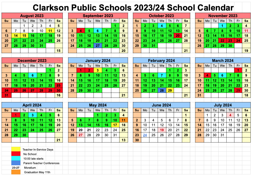 Clarkson University Calendar Fall 2025