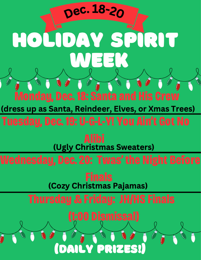 Clarkson Public Schools - Holiday Spirit Week!
